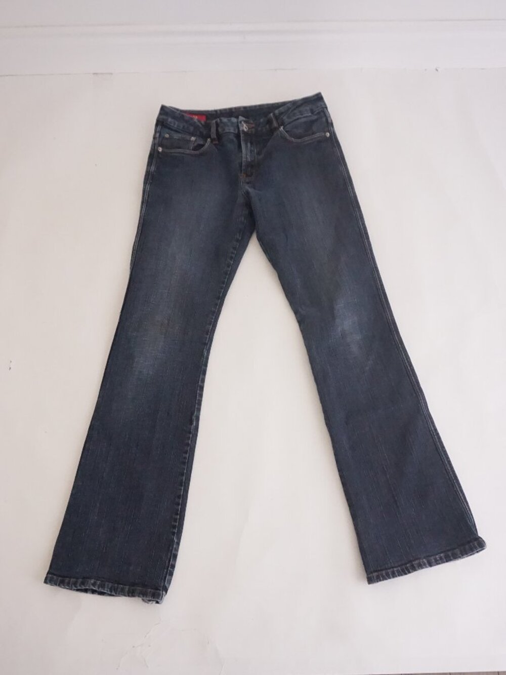 Buffalo Dark Wash Z-X Bootcut Stretch Denim Jeans Double Button Low Rise 31